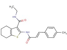 N-ethyl-2-{[3-(4-methylphenyl)acryloyl]amino}-4,5,6,7-tetrahydro-1-benzothiophene-3-carboxamide