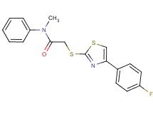 2-{[4-(4-fluorophenyl)-1,3-thiazol-2-yl]thio}-N-methyl-N-phenylacetamide