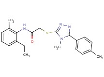 N-(2-ethyl-6-methylphenyl)-2-{[4-methyl-5-(4-methylphenyl)-4H-1,2,4-triazol-3-yl]thio}acetamide