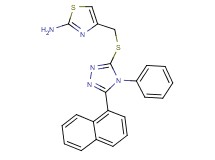 4-({[5-(1-naphthyl)-4-phenyl-4H-1,2,4-triazol-3-yl]thio}methyl)-1,3-thiazol-2-amine