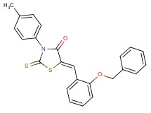 5-[2-(benzyloxy)benzylidene]-3-(4-methylphenyl)-2-thioxo-1,3-thiazolidin-4-one
