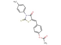 4-{[3-(4-methylphenyl)-4-oxo-2-thioxo-1,3-thiazolidin-5-ylidene]methyl}phenyl acetate