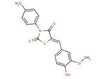 5-(4-hydroxy-3-methoxybenzylidene)-3-(4-methylphenyl)-2-thioxo-1,3-thiazolidin-4-one