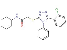 2-{[5-(2-chlorophenyl)-4-phenyl-4H-1,2,4-triazol-3-yl]thio}-N-cyclohexylacetamide