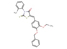 5-[4-(benzyloxy)-3-ethoxybenzylidene]-3-(2-methylphenyl)-2-thioxo-1,3-thiazolidin-4-one