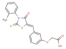 (3-{[3-(2-methylphenyl)-4-oxo-2-thioxo-1,3-thiazolidin-5-ylidene]methyl}phenoxy)acetic acid