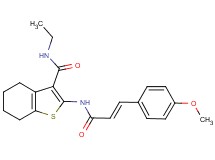 N-ethyl-2-{[3-(4-methoxyphenyl)acryloyl]amino}-4,5,6,7-tetrahydro-1-benzothiophene-3-carboxamide
