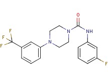 N-(3-fluorophenyl)-4-[3-(trifluoromethyl)phenyl]-1-piperazinecarboxamide