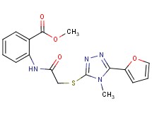 methyl 2-[({[5-(2-furyl)-4-methyl-4H-1,2,4-triazol-3-yl]thio}acetyl)amino]benzoate