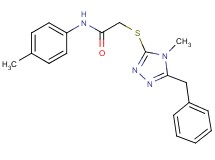 2-[(5-benzyl-4-methyl-4H-1,2,4-triazol-3-yl)thio]-N-(4-methylphenyl)acetamide