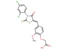 (4-{[3-(2,4-dichlorophenyl)-4-oxo-2-thioxo-1,3-thiazolidin-5-ylidene]methyl}-2-methoxyphenoxy)acetic acid