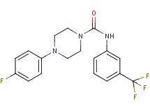 4-(4-fluorophenyl)-N-[3-(trifluoromethyl)phenyl]-1-piperazinecarboxamide