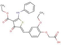 (4-{[5-anilino-4-(ethoxycarbonyl)-3-oxo-2(3H)-thienylidene]methyl}-2-ethoxyphenoxy)acetic acid