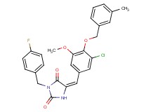 5-{3-chloro-5-methoxy-4-[(3-methylbenzyl)oxy]benzylidene}-3-(4-fluorobenzyl)-2,4-imidazolidinedione