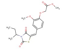 methyl {4-[(3-sec-butyl-2,4-dioxo-1,3-thiazolidin-5-ylidene)methyl]-2-methoxyphenoxy}acetate