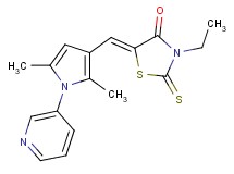 5-{[2,5-dimethyl-1-(3-pyridinyl)-1H-pyrrol-3-yl]methylene}-3-ethyl-2-thioxo-1,3-thiazolidin-4-one