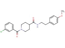 1-(3-chlorobenzoyl)-N-[2-(4-methoxyphenyl)ethyl]-4-piperidinecarboxamide