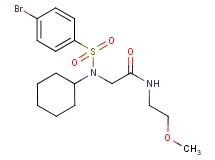 N~2~-[(4-bromophenyl)sulfonyl]-N~2~-cyclohexyl-N~1~-(2-methoxyethyl)glycinamide