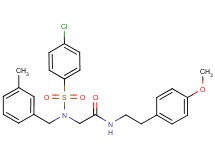 N~2~-[(4-chlorophenyl)sulfonyl]-N~1~-[2-(4-methoxyphenyl)ethyl]-N~2~-(3-methylbenzyl)glycinamide