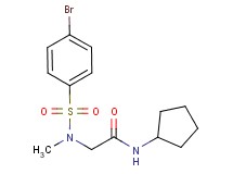 N~2~-[(4-bromophenyl)sulfonyl]-N~1~-cyclopentyl-N~2~-methylglycinamide