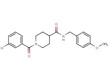 1-(3-chlorobenzoyl)-N-(4-methoxybenzyl)-4-piperidinecarboxamide