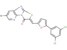 7-bromo-2-{[5-(3,5-dichlorophenyl)-2-furyl]methylene}[1,3]thiazolo[2',3':2,3]imidazo[4,5-b]pyridin-3(2H)-one