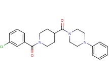 1-{[1-(3-chlorobenzoyl)-4-piperidinyl]carbonyl}-4-phenylpiperazine