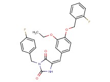5-{3-ethoxy-4-[(2-fluorobenzyl)oxy]benzylidene}-3-(4-fluorobenzyl)-2,4-imidazolidinedione