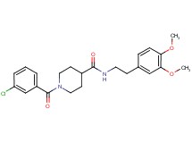 1-(3-chlorobenzoyl)-N-[2-(3,4-dimethoxyphenyl)ethyl]-4-piperidinecarboxamide