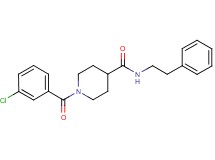 1-(3-chlorobenzoyl)-N-(2-phenylethyl)-4-piperidinecarboxamide
