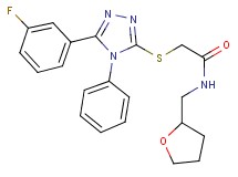 2-{[5-(3-fluorophenyl)-4-phenyl-4H-1,2,4-triazol-3-yl]thio}-N-(tetrahydro-2-furanylmethyl)acetamide