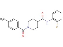 N-(2-fluorophenyl)-1-(4-methylbenzoyl)-4-piperidinecarboxamide
