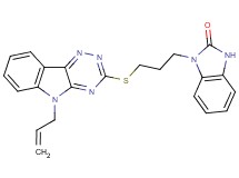 1-{3-[(5-allyl-5H-[1,2,4]triazino[5,6-b]indol-3-yl)thio]propyl}-1,3-dihydro-2H-benzimidazol-2-one