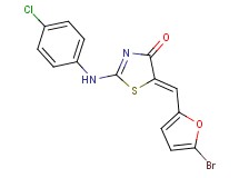 5-[(5-bromo-2-furyl)methylene]-2-[(4-chlorophenyl)amino]-1,3-thiazol-4(5H)-one