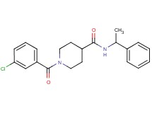 1-(3-chlorobenzoyl)-N-(1-phenylethyl)-4-piperidinecarboxamide
