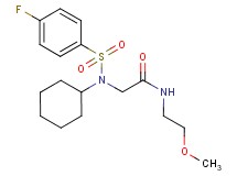 N~2~-cyclohexyl-N~2~-[(4-fluorophenyl)sulfonyl]-N~1~-(2-methoxyethyl)glycinamide