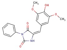 5-(4-hydroxy-3,5-dimethoxybenzylidene)-3-phenyl-2,4-imidazolidinedione