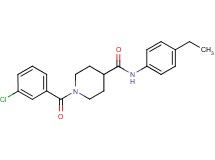 1-(3-chlorobenzoyl)-N-(4-ethylphenyl)-4-piperidinecarboxamide