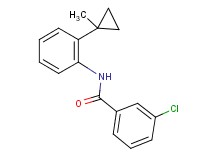 3-chloro-N-[2-(1-methylcyclopropyl)phenyl]benzamide