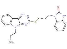 1-{3-[(5-propyl-5H-[1,2,4]triazino[5,6-b]indol-3-yl)thio]propyl}-1,3-dihydro-2H-benzimidazol-2-one