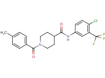 N-[4-chloro-3-(trifluoromethyl)phenyl]-1-(4-methylbenzoyl)-4-piperidinecarboxamide