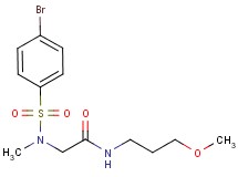 N~2~-[(4-bromophenyl)sulfonyl]-N~1~-(3-methoxypropyl)-N~2~-methylglycinamide