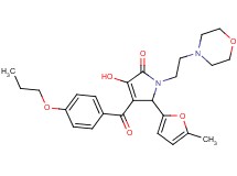 3-hydroxy-5-(5-methyl-2-furyl)-1-[2-(4-morpholinyl)ethyl]-4-(4-propoxybenzoyl)-1,5-dihydro-2H-pyrrol-2-one