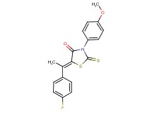 5-[1-(4-fluorophenyl)ethylidene]-3-(4-methoxyphenyl)-2-thioxo-1,3-thiazolidin-4-one