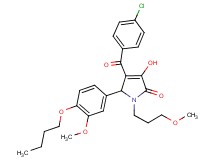 5-(4-butoxy-3-methoxyphenyl)-4-(4-chlorobenzoyl)-3-hydroxy-1-(3-methoxypropyl)-1,5-dihydro-2H-pyrrol-2-one