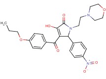 3-hydroxy-1-[2-(4-morpholinyl)ethyl]-5-(4-nitrophenyl)-4-(4-propoxybenzoyl)-1,5-dihydro-2H-pyrrol-2-one
