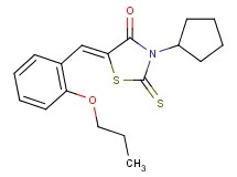3-cyclopentyl-5-(2-propoxybenzylidene)-2-thioxo-1,3-thiazolidin-4-one