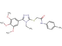 2-{[4-ethyl-5-(3,4,5-trimethoxyphenyl)-4H-1,2,4-triazol-3-yl]thio}-N-(4-methylphenyl)acetamide