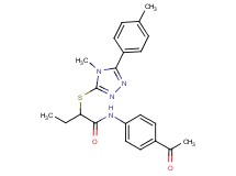 N-(4-acetylphenyl)-2-{[4-methyl-5-(4-methylphenyl)-4H-1,2,4-triazol-3-yl]thio}butanamide