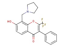7-hydroxy-3-phenyl-8-(1-pyrrolidinylmethyl)-2-(trifluoromethyl)-4H-chromen-4-one